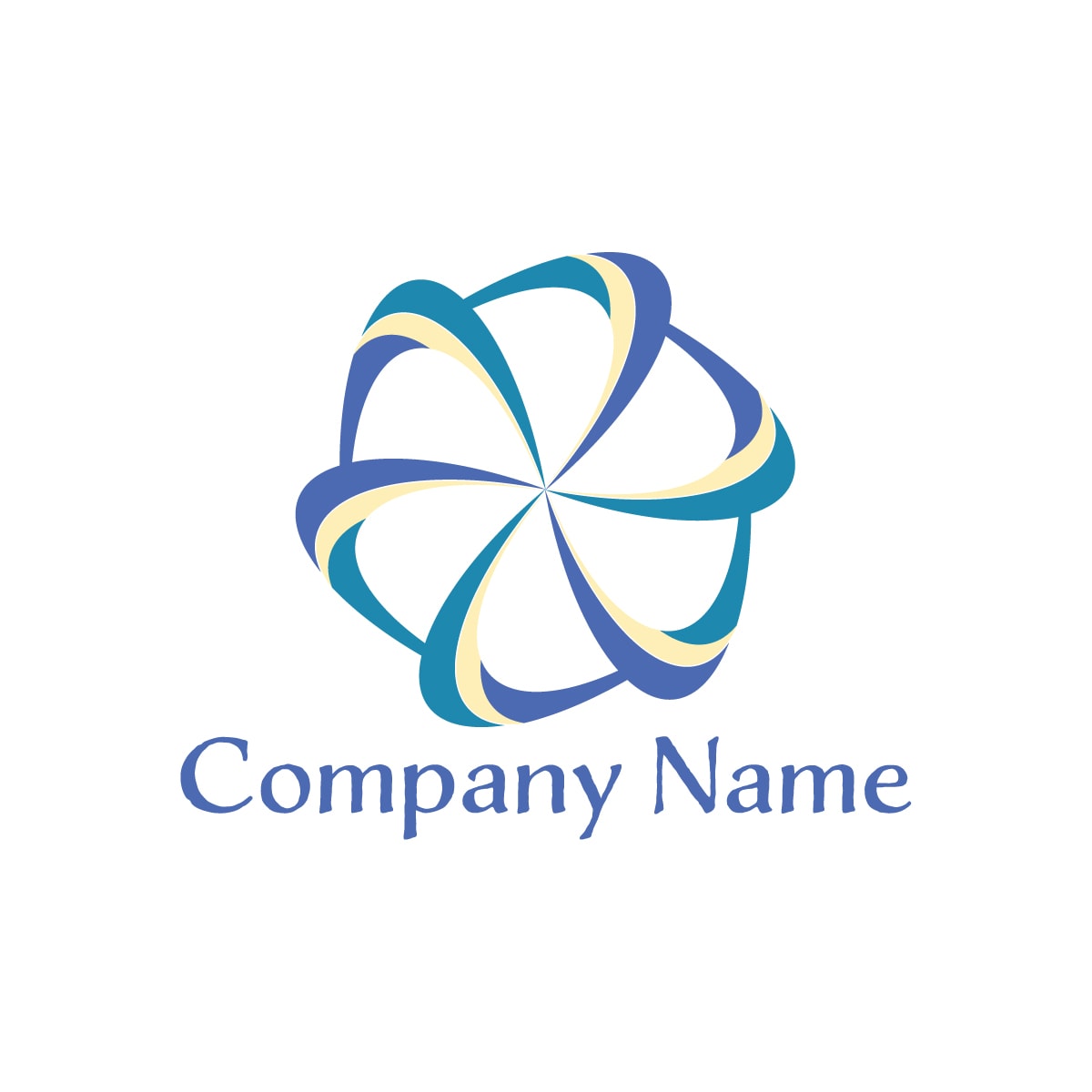 対称的な幾何学が織りなす、洗練のロゴ