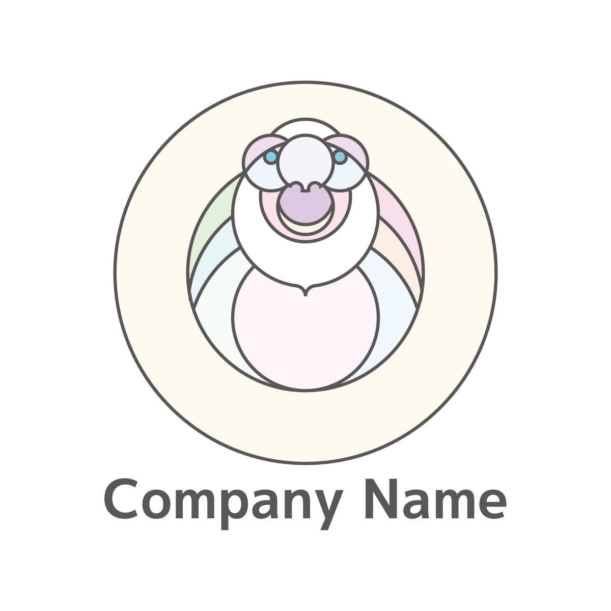 丸みのあるマスコットが愛らしい、温もりのロゴ